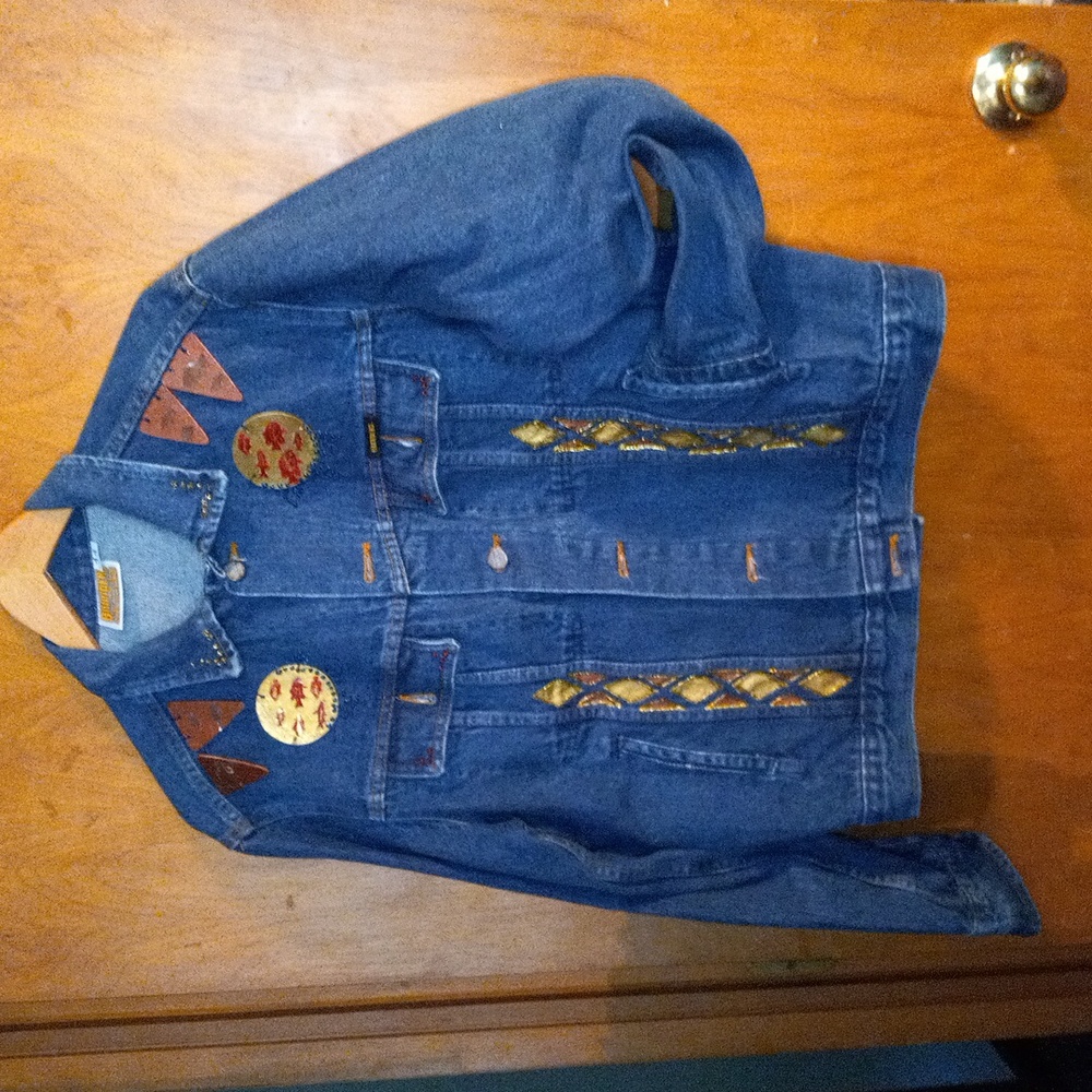 Branders by Dickies Denim Jacket with hand-made embellishments - One of a Kind!